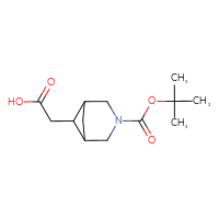 Chemical structure of 2-{3-[(tert-butoxy)carbonyl]-3-azabicyclo[3.1.1]heptan-6-yl}acetic acid - CSSB00135127780