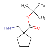 Chemical structure of tert-butyl 1-(aminomethyl)cyclopentane-1-carboxylate - CSSB00012184168