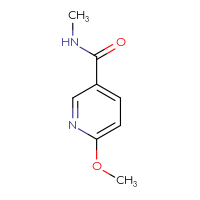 Chemical structure of 6-methoxy-N-methylpyridine-3-carboxamide - CSSB00000235579