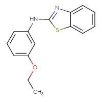 Chemical structure of N-(3-ethoxyphenyl)-1,3-benzothiazol-2-amine - CSSB00020652091
