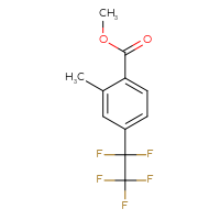 Chemical structure of methyl 2-methyl-4-(1,1,2,2,2-pentafluoroethyl)benzoate - CSSB03577665100