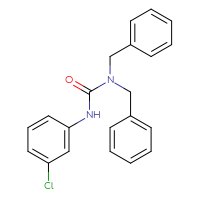 Chemical structure of 1,1-dibenzyl-3-(3-chlorophenyl)urea - CSSB00000003725