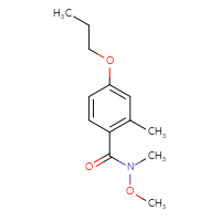 Chemical structure of N-methoxy-N,2-dimethyl-4-propoxybenzamide - CSSB21151591873