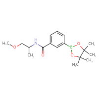 Chemical structure of N-(1-methoxypropan-2-yl)-3-(4,4,5,5-tetramethyl-1,3,2-dioxaborolan-2-yl)benzamide - CSSB02166475513