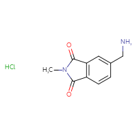 Chemical structure of 5-(aminomethyl)-2-methyl-2,3-dihydro-1H-isoindole-1,3-dione hydrochloride - CSSB21010869243