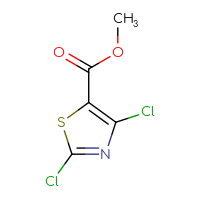 Chemical structure of methyl 2,4-dichloro-1,3-thiazole-5-carboxylate - CSSB00000048260