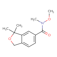 Chemical structure of N-methoxy-N,3,3-trimethyl-1,3-dihydro-2-benzofuran-5-carboxamide - CSSB15033579857