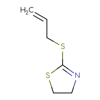 Chemical structure of 2-(prop-2-en-1-ylsulfanyl)-4,5-dihydro-1,3-thiazole - CSSB00000021422