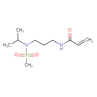Chemical structure of N-{3-[N-(propan-2-yl)methanesulfonamido]propyl}prop-2-enamide - CSSB01441078178