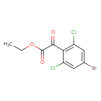 Chemical structure of ethyl 2-(4-bromo-2,6-dichlorophenyl)-2-oxoacetate - CSSB21103686898