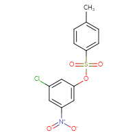 Chemical structure of 3-chloro-5-nitrophenyl 4-methylbenzene-1-sulfonate - CSSB20992688504
