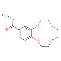 Chemical structure of methyl 2,3,5,6,8,9-hexahydro-1,4,7,10-benzotetraoxacyclododecine-12-carboxylate - CSSB20958671127