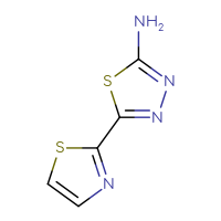 Chemical structure of 5-(1,3-thiazol-2-yl)-1,3,4-thiadiazol-2-amine - CSSB00015718075