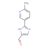 Chemical structure of 2-(6-methylpyridin-3-yl)-1H-imidazole-5-carbaldehyde - CSSB00020777741