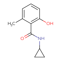 Chemical structure of N-cyclopropyl-2-hydroxy-6-methylbenzamide - CSSB00023744267
