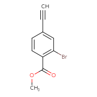 Chemical structure of methyl 2-bromo-4-ethynylbenzoate - CSSB06717526761