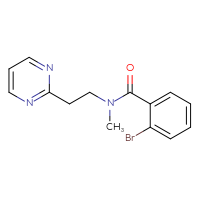 Chemical structure of 2-bromo-N-methyl-N-[2-(pyrimidin-2-yl)ethyl]benzamide - CSSB01941474959