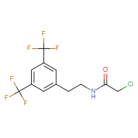 Chemical structure of N-{2-[3,5-bis(trifluoromethyl)phenyl]ethyl}-2-chloroacetamide - CSSB21332042517