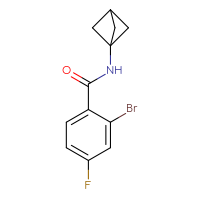 Chemical structure of N-{bicyclo[1.1.1]pentan-1-yl}-2-bromo-4-fluorobenzamide - CSSB00112700033