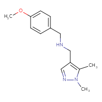 Chemical structure of [(1,5-dimethyl-1H-pyrazol-4-yl)methyl][(4-methoxyphenyl)methyl]amine - CSSB00008316701