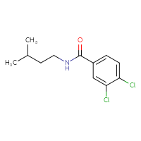Chemical structure of 3,4-dichloro-N-(3-methylbutyl)benzamide - CSSB00000002917