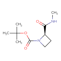 Chemical structure of tert-butyl (2R)-2-(methylcarbamoyl)azetidine-1-carboxylate - CSSB00113621834