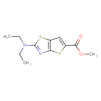 Chemical structure of methyl 2-(diethylamino)thieno[2,3-d][1,3]thiazole-5-carboxylate - CSSB01999071186
