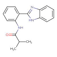 Chemical structure of N-[2-(1H-1,3-benzodiazol-2-yl)phenyl]-2-methylpropanamide - CSSB00046116986