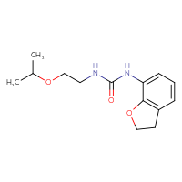 Chemical structure of 1-(2,3-dihydro-1-benzofuran-7-yl)-3-[2-(propan-2-yloxy)ethyl]urea - CSSB02011656468