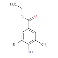 Chemical structure of ethyl 4-amino-3-bromo-5-methylbenzoate - CSSB00010073787