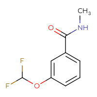 Chemical structure of 3-(difluoromethoxy)-N-methylbenzamide - CSSB00000159853