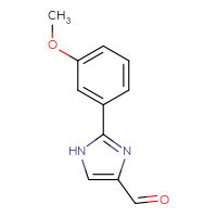 Chemical structure of 2-(3-methoxyphenyl)-1H-imidazole-4-carbaldehyde - CSSB00116301977