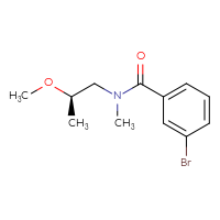 Chemical structure of 3-bromo-N-[(2R)-2-methoxypropyl]-N-methylbenzamide - CSSB06264713076