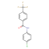 Chemical structure of N-(4-chlorophenyl)-4-(trifluoromethyl)benzamide - CSSB00026320106