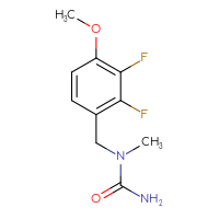 Chemical structure of 1-[(2,3-difluoro-4-methoxyphenyl)methyl]-1-methylurea - CSSB21432556669