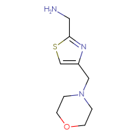 Chemical structure of 1-{4-[(morpholin-4-yl)methyl]-1,3-thiazol-2-yl}methanamine - CSSB00011673071