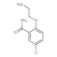 Chemical structure of 5-chloro-2-propoxybenzamide - CSSB00000019273