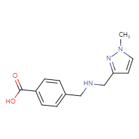 Chemical structure of 4-({[(1-methyl-1H-pyrazol-3-yl)methyl]amino}methyl)benzoic acid - CSSB00008317331