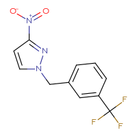 Chemical structure of 3-nitro-1-{[3-(trifluoromethyl)phenyl]methyl}-1H-pyrazole - CSSB00020614731