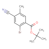 Chemical structure of tert-butyl 2-bromo-4-cyano-5-methylbenzoate - CSSB20962531009