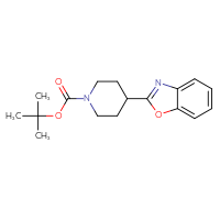 Chemical structure of tert-butyl 4-(1,3-benzoxazol-2-yl)piperidine-1-carboxylate - CSSB06726442170