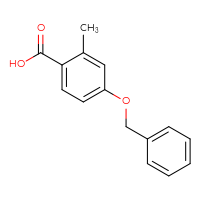 Chemical structure of 4-(benzyloxy)-2-methylbenzoic acid - CSSB00012339692