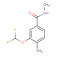 Chemical structure of 3-(difluoromethoxy)-N,4-dimethylbenzamide - CSSB00941688701
