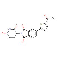 Chemical structure of 5-(5-acetylthiophen-2-yl)-2-(2,6-dioxopiperidin-3-yl)-2,3-dihydro-1H-isoindole-1,3-dione - CSSB06590581608