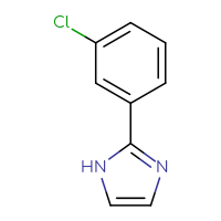 Chemical structure of 2-(3-chlorophenyl)-1H-imidazole - CSSB00011393232