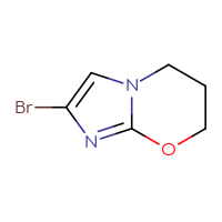 Chemical structure of 2-bromo-5H,6H,7H-imidazo[2,1-b][1,3]oxazine - CSSB00010342459