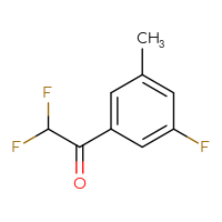 Chemical structure of 2,2-difluoro-1-(3-fluoro-5-methylphenyl)ethan-1-one - CSSB00012753949