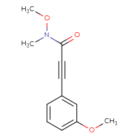 Chemical structure of N-methoxy-3-(3-methoxyphenyl)-N-methylprop-2-ynamide - CSSB15027630824