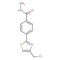 Chemical structure of 4-[4-(chloromethyl)-1,3-thiazol-2-yl]-N-methylbenzamide - CSSB00000319462