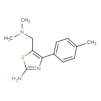 Chemical structure of 5-[(dimethylamino)methyl]-4-(4-methylphenyl)-1,3-thiazol-2-amine - CSSB00000705811